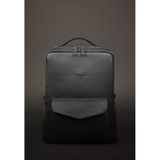 Натуральная кожаный городской рюкзак на молнии Cooper, нуар - черный Blanknote BN-BAG-19-noir фото