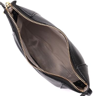 Маленькая сумка через плечо из натуральной кожи Vintage 22298 Черный