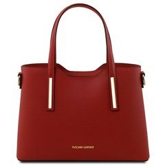 Стильна шкіряна сумка для ділових леді Olimpia TL141521 - малий розмір (Червоний)