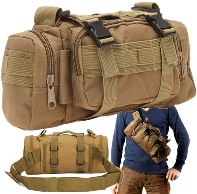 Тактическая, армейская мужская сумка Molle Combat Sachet койот