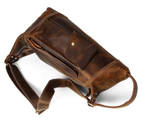 Чоловіча вінтажна сумка через плече Vintage 14782 Коричнева