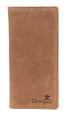 Стильный бумажник из натуральной кожи, Коричневый
