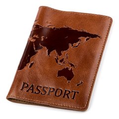 Обкладинка на паспорт Shvigel 13919 шкіряна Коричнева