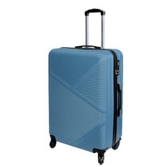 Большой пластиковый дорожный чемодан Miami Beach 26"Vip Collection голубая Miami.26.Blue
