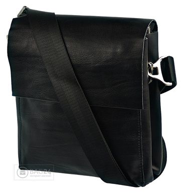 Чорна чоловіча сумка з натуральної шкіри Accessory Collection 12703, Чорний