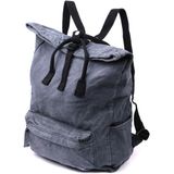 Модный городской рюкзак-мешок унисекс из плотного текстиля Vintage sale_15076 Серый фото