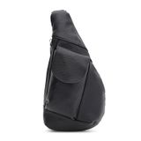 Мужской кожаный рюкзак через плечо Keizer k1712bl-black фото