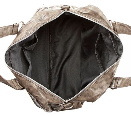 Сучасна спортивно-дорожня сумка сірого кольору 15127, Сірий