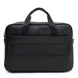 Мужская кожаная сумка - портфель Keizer K17069bl-black фото