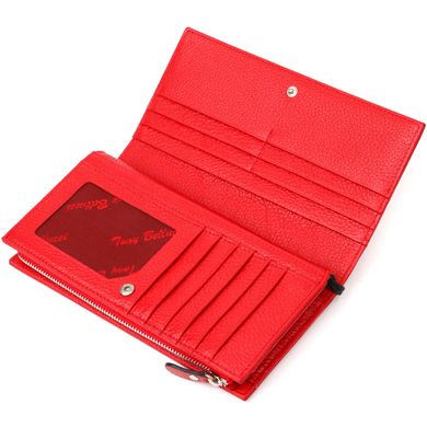 Модный женский клатч с блоком для кредитных карт из натуральной кожи Tony Bellucci 22034 Красный