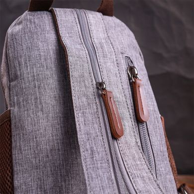 Современный рюкзак из полиэстера с большим количеством карманов Vintage 22149 Серый