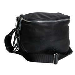 Женская сумка из натуральной кожи 1555F Vip Collection черная 1555.А.FLAT