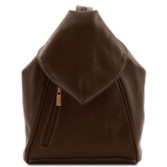 Шкіряний рюкзак Tuscany Leather Delhi TL140962 (Темно-коричневий)