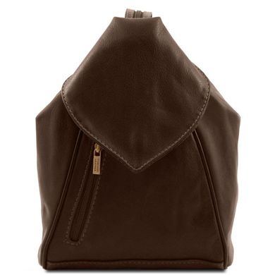 Шкіряний рюкзак Tuscany Leather Delhi TL140962 (Темно-коричневий)