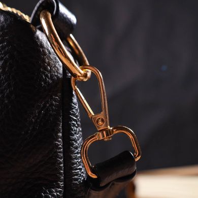 Интересная сумка через плечо из натуральной кожи 22135 Vintage Черная