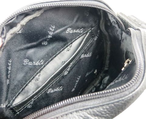Качественная мужская кожаная сумка, планшетка через плечо Barkli черная