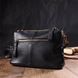 Интересная сумка через плечо из натуральной кожи 22135 Vintage Черная