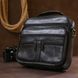 Практична шкіряна чоловіча сумка Vintage 20669 Чорний