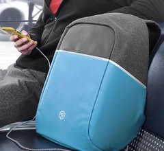 Рюкзак антизлодій з Rfid Topmove IAN352250 сірий з блакитним