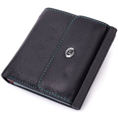 Женский оригинальный кошелек среднего размера из натуральной кожи ST Leather 19500 Черный