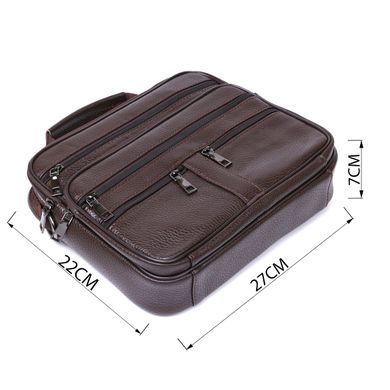 Практичная кожаная мужская сумка Vintage 20670 Коричневый