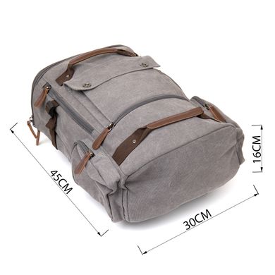 Рюкзак текстильный дорожный унисекс с ручками Vintage 20662 Серый