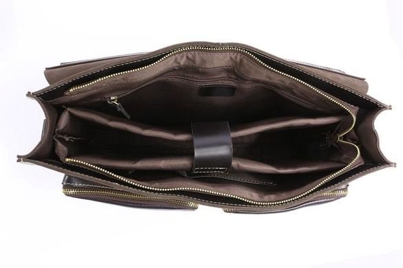 Мужской кожаный портфель TIDING BAG 7105A Черный