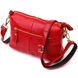 Женская яркая сумка через плечо из натуральной кожи 22136 Vintage Красная