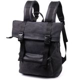 Добротный рюкзак для ноутбука из вставками эко-кожи FABRA 22583 Черный фото