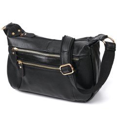 Шкіряна жіноча сумка Vintage 20686 Чорний