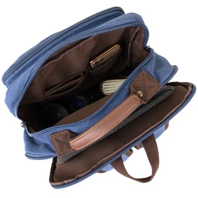 Рюкзак текстильний дорожній унісекс на два відділення Vintage 20613 Синій