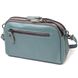 Модна сумка-клатч у стильному дизайні з натуральної шкіри 22087 Vintage Сіро-блакитна