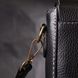 Вертикальная кожаная женская сумка с клапаном Vintage 22308 Черная