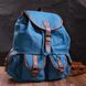 Місткий текстильний рюкзак, що закривається клапаном на магніт Vintage 22152 Блакитний