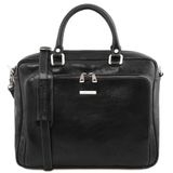 Кожаный портфель для ноутбука с передним карманом Pisa Tuscany TL141660 (Черный) фото