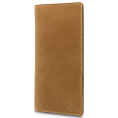 Рыжий кожаный бумажник с натуральной матовой кожи