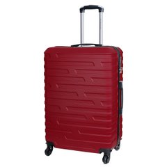 Большой пластиковый дорожный чемодан Costa Brava 26" Vip Collection бордовая Costa.26.Bordo