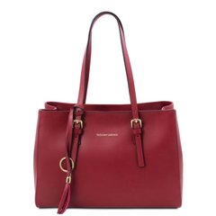 Кожаная сумка тоут TL142037 Tuscany (Красный)
