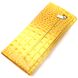 Горизонтальный женский кошелек с клапаном из фактурной кожи под крокодила KARYA 21108 Желтый