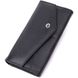 Кожаный женский кошелек с геометрическим клапаном ST Leather 22546 Черный