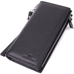 Вертикальний гаманець-клатч унісекс із натуральної шкіри ST Leather 22532 Чорний