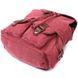 Удобный текстильный рюкзак что закрывается клапаном на магнит Vintage 22153 Бордовый
