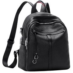 Женский кожаный рюкзак Olivia Leather F-FL-NWBP27-1138A Черный