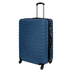 Большой пластиковый дорожный чемодан Costa Brava 26" Vip Collection темно-синяя Costa.26.Navy