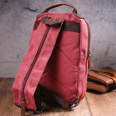 Оригинальный рюкзак из текстиля 21256 Vintage Малиновый