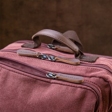 Рюкзак текстильний дорожній унісекс на два відділення Vintage 20615 Малиновий