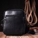 Невелика чоловіча сумка з кишенями з натуральної шкіри Vintage sale_15035 Чорний