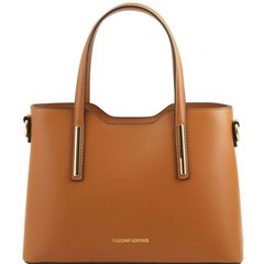 Стильная кожаная сумка для деловых леди Olimpia TL141521 - малый размер (Коньяк)