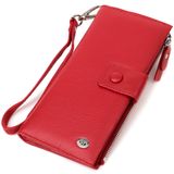 Женский вертикальный кошелек-клатч из натуральной кожи ST Leather 22536 Красный фото