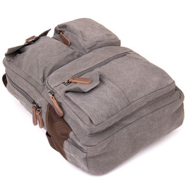 Рюкзак текстильний дорожній унісекс Vintage 20618 Сірий